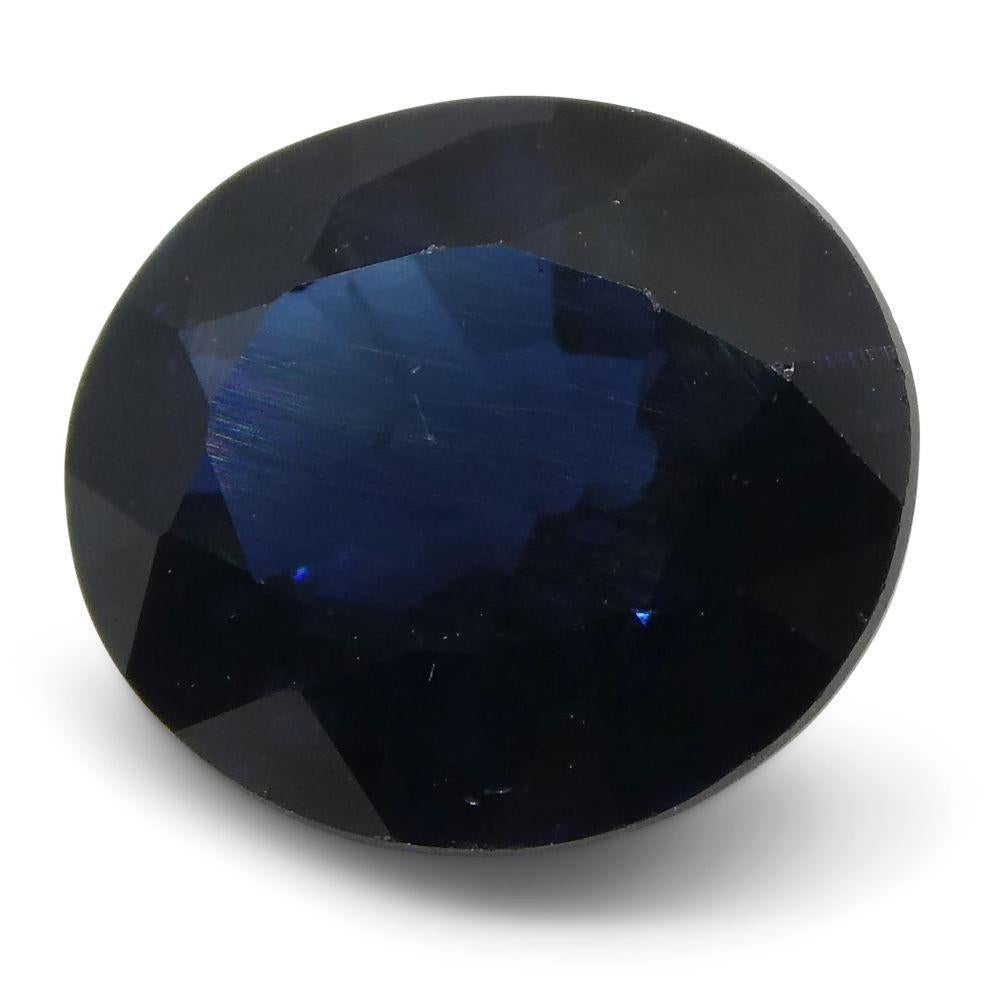 Women's or Men's 1.66 ct Oval Sapphire Thailand For Sale