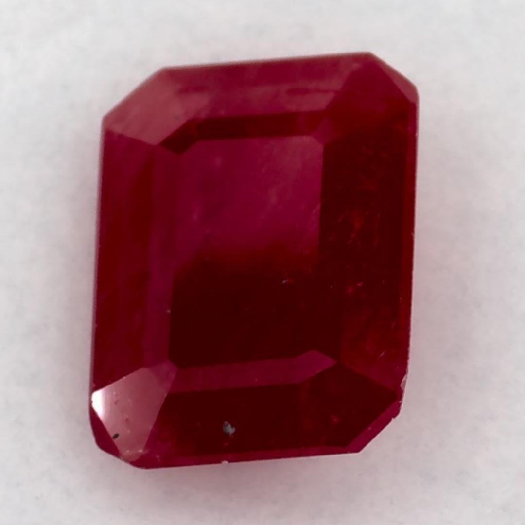 Taille octogone 1.66 Ct Ruby Octagon Cut Loose Gemstone (pierre précieuse en vrac) en vente