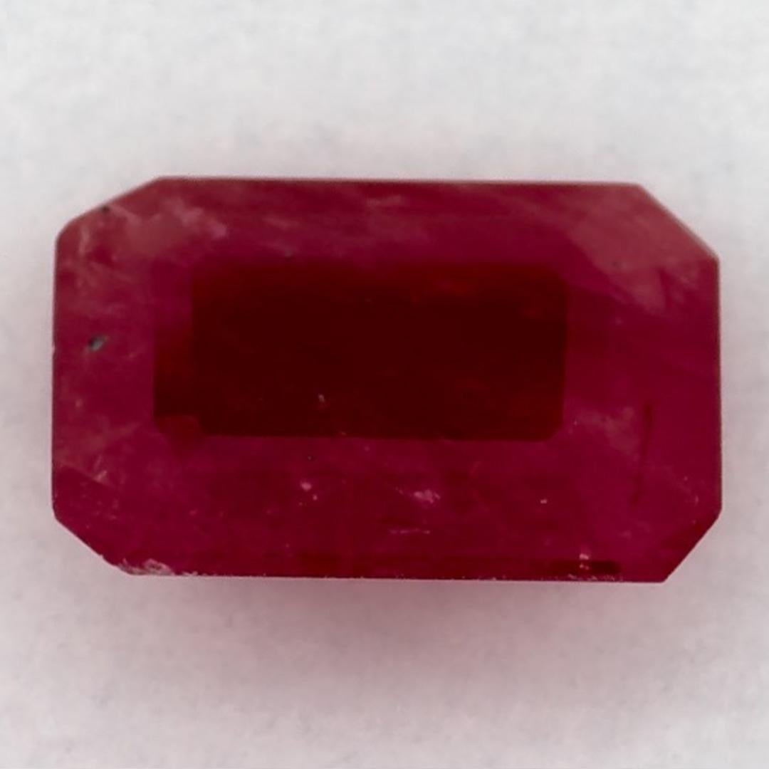 1.66 Ct Ruby Octagon Cut Loose Gemstone (pierre précieuse en vrac) Neuf - En vente à Fort Lee, NJ