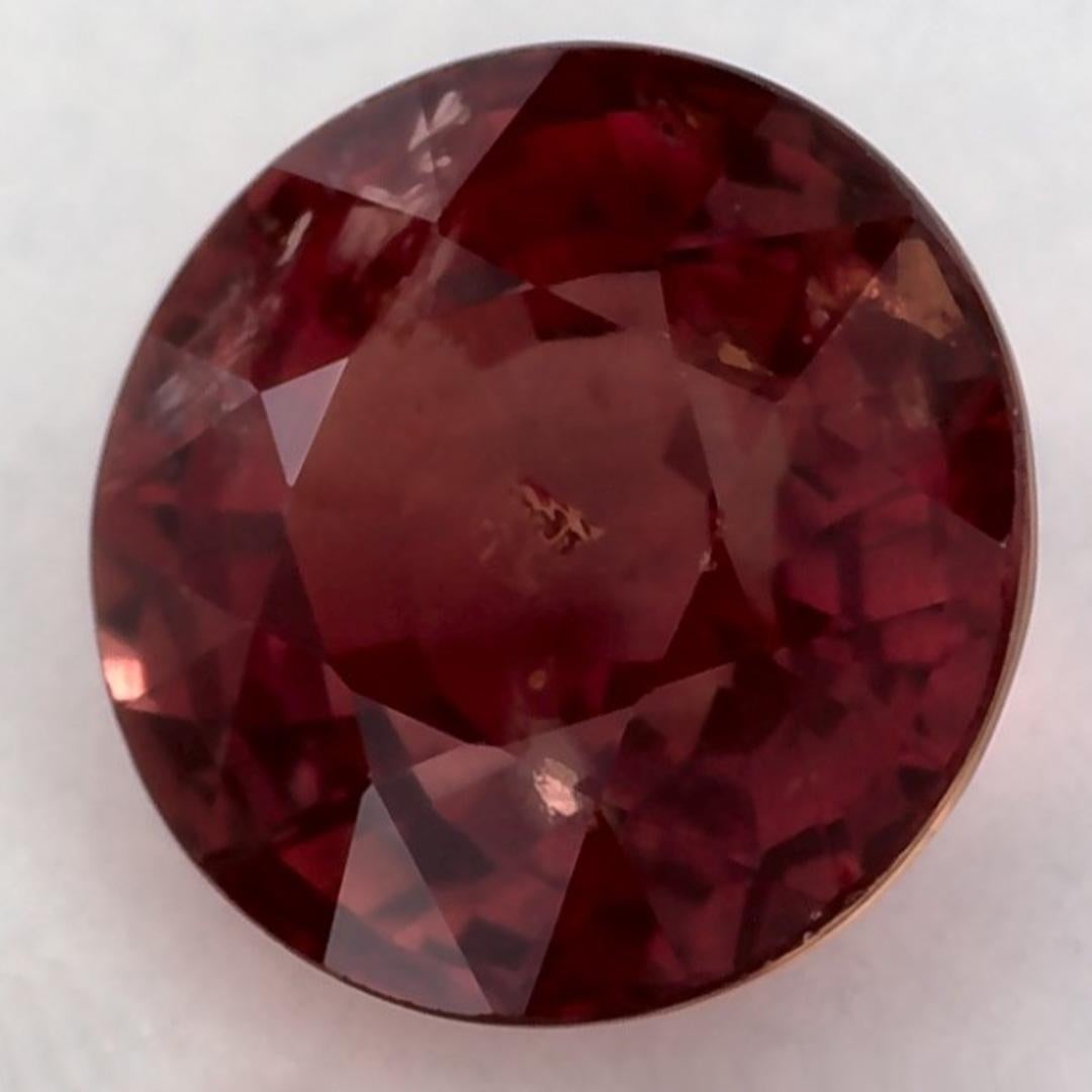 Taille ronde 1.66 Ct Ruby Round Loose Gemstone (pierre précieuse en vrac) en vente