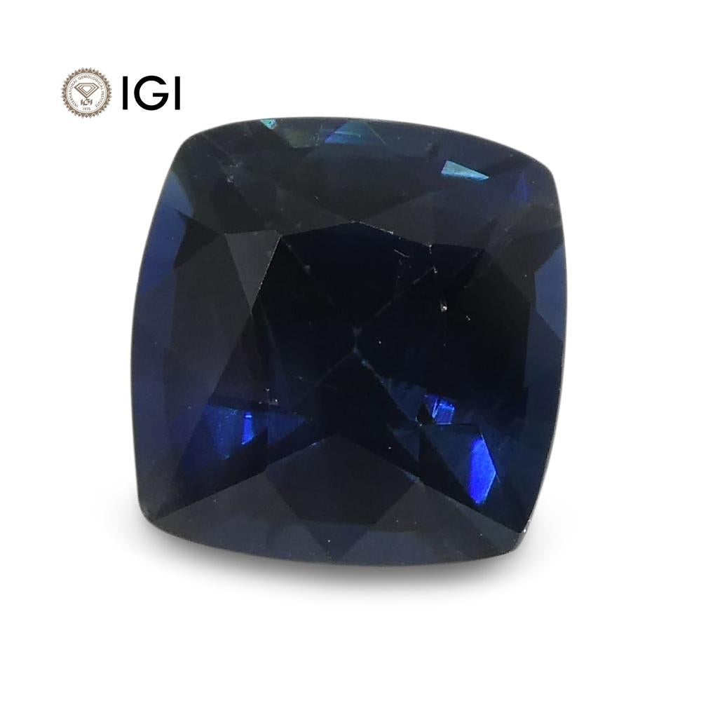 Description : 
Un saphir bleu en vrac  
Numéro de rapport : GT13412814  
Poids : 1.66 cts  
Mesures : 6.70x6.48x4.58 mm  
Forme : Coussin  
Couronne de style de coupe : Coupe mixte  
Pavillon des styles de coupe : Coupe mixte   
La transparence :