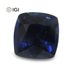 1.66 Ct Teal Blue Sapphire Cushion IGI Certified Ethiopian