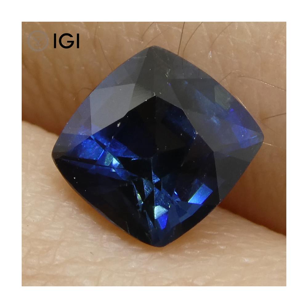 Coussin en saphir bleu sarcelle 1,66 carat certifié IGI, Éthiopienne Neuf - En vente à Toronto, Ontario