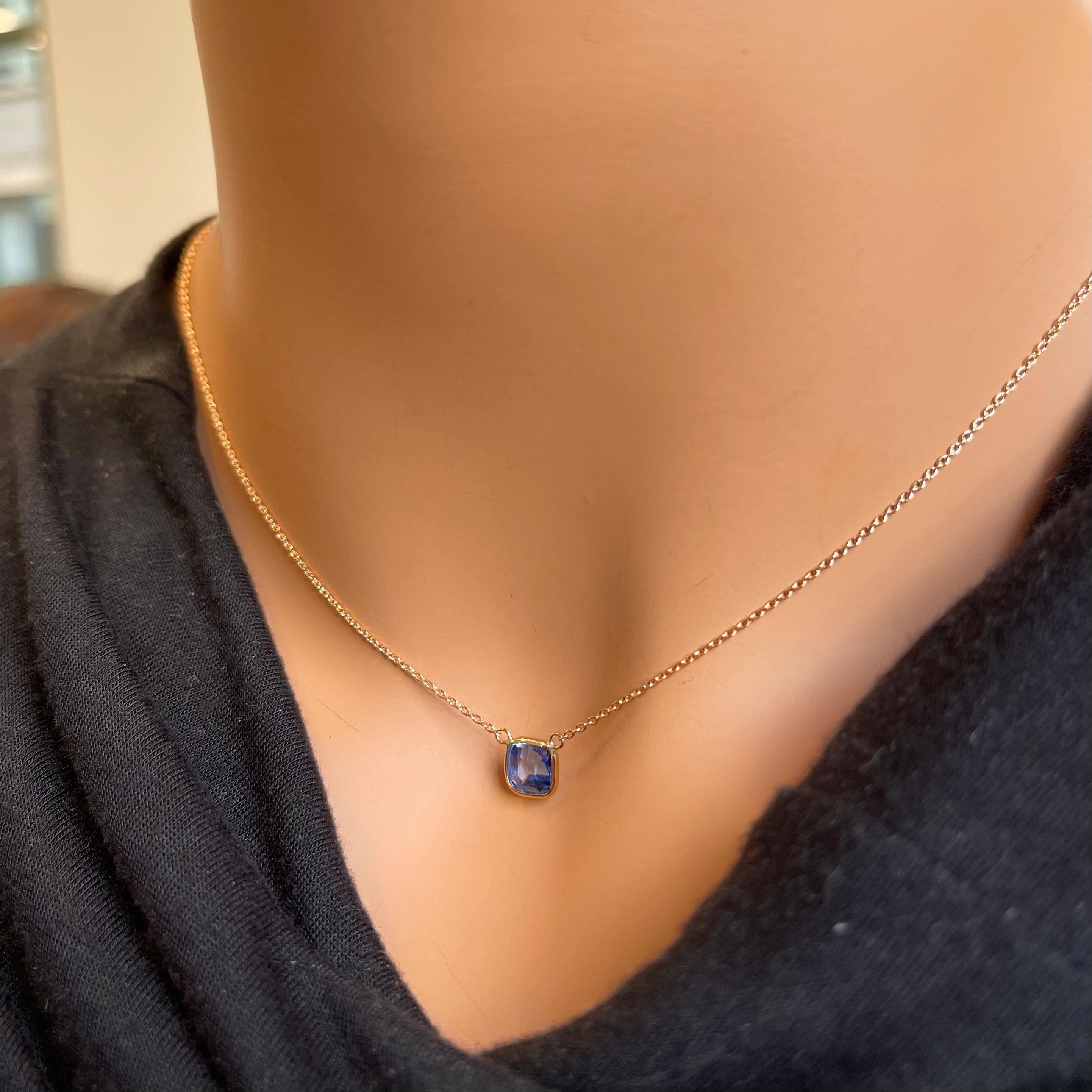 simple sapphire necklace