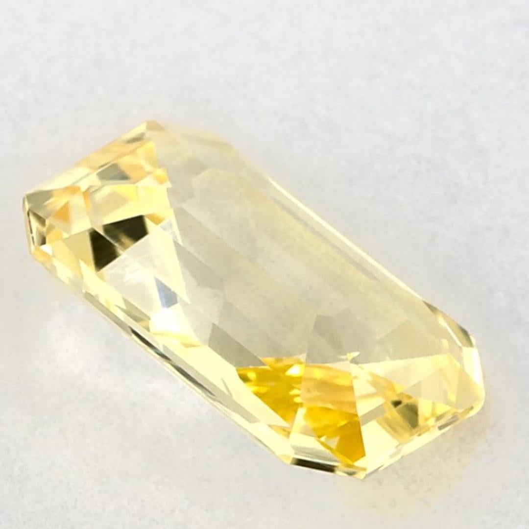 1.66 Ct Yellow Sapphire Octagon Loose Gemstone (pierre précieuse en vrac) en vente 1