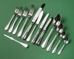 166-Piece Set Silver Plated Tableware - Christofle - Complete for 12 - Spatours
