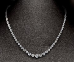 16 Carat Carat Riviera Diamond Tennis Necklace