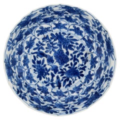 1662-1722 Plato de porcelana china del periodo Kangxi