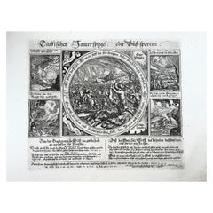 Antique 1665 Broadside, Conrad Meyer, “Türkischer Jamerspiegel” Turkish Ottoman Wars
