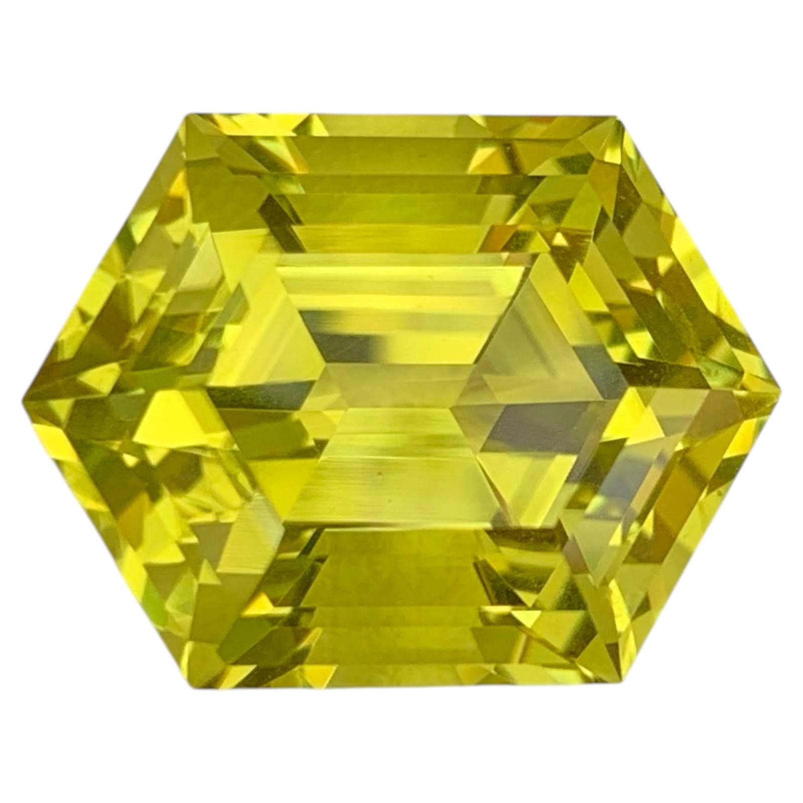 16.65 Carat Natural Loose Lemon Color Citrine Stone Fancy Cut African Gemstone