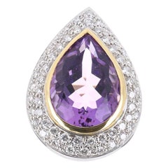 16.65tcw 18K Natural Amethyst & Diamond Cocktail Ring