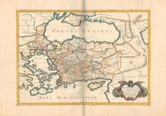 1667 Melchior Tavernier Map of the Patriarchate of Constantinople – Black Sea