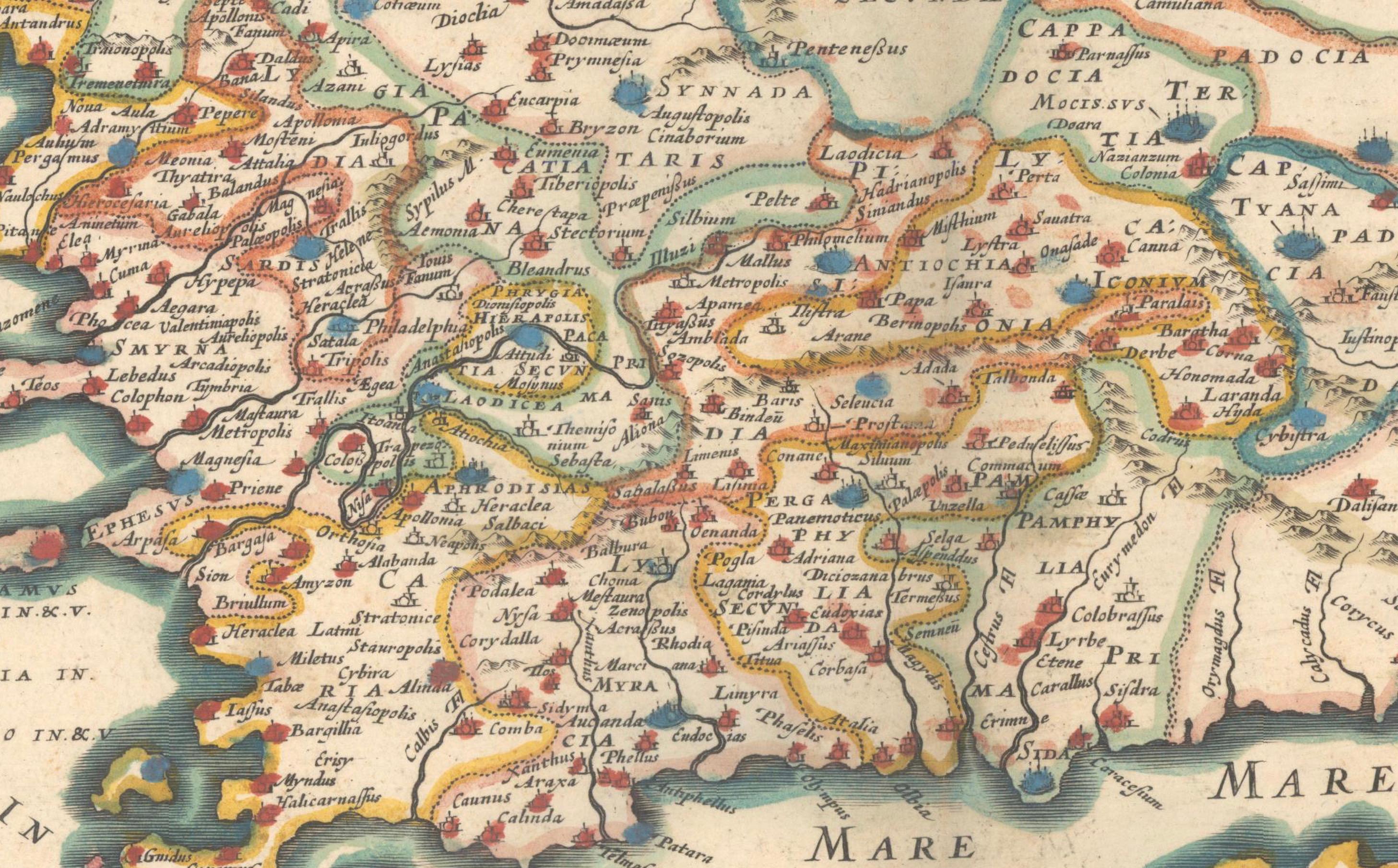 Milieu du XVIIe siècle 1667 Melchior Tavernier Carte du Patriarcat de Constantinople - Mer Noire, G en vente