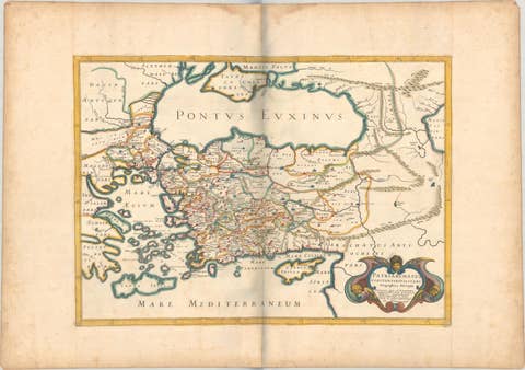 1667 Melchior Tavernier Map of the Patriarchate of Constantinople – Black Sea