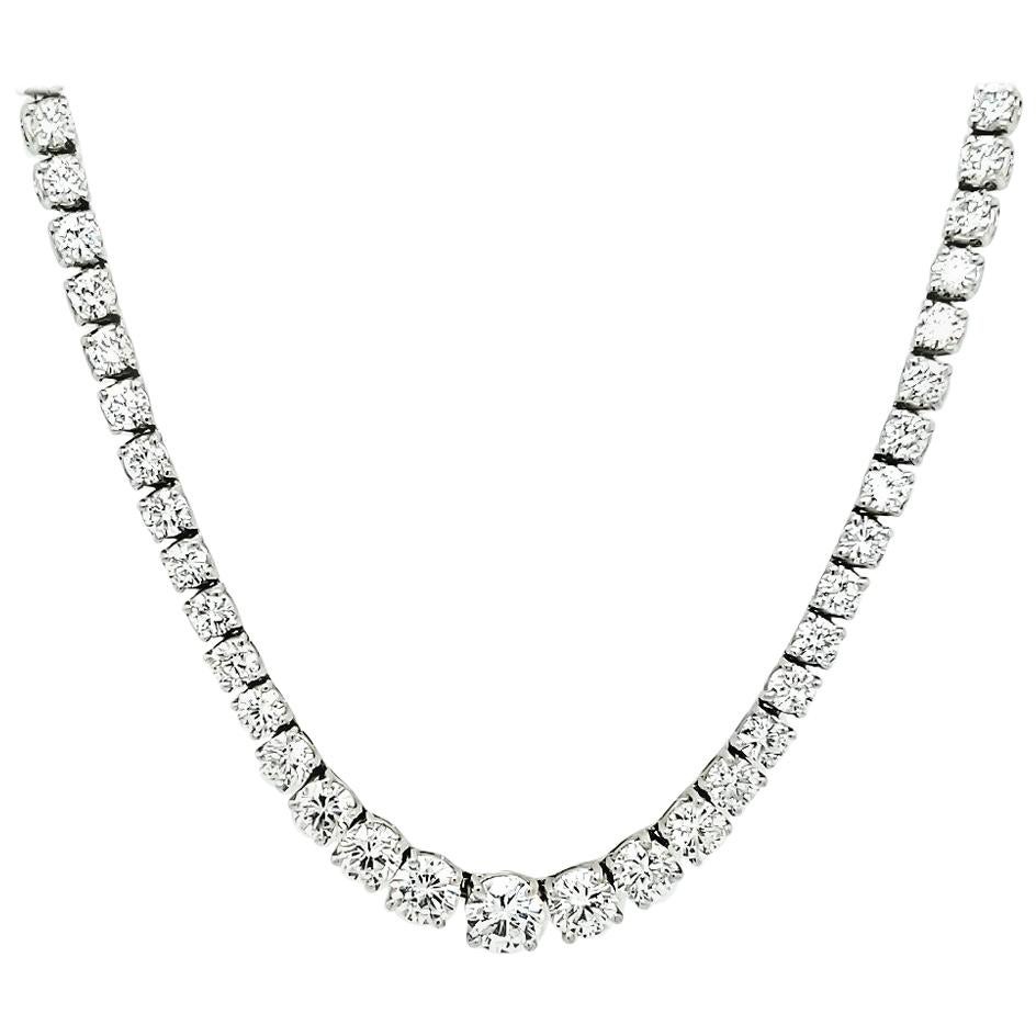 16.68 Carat Diamond Riviera Necklace