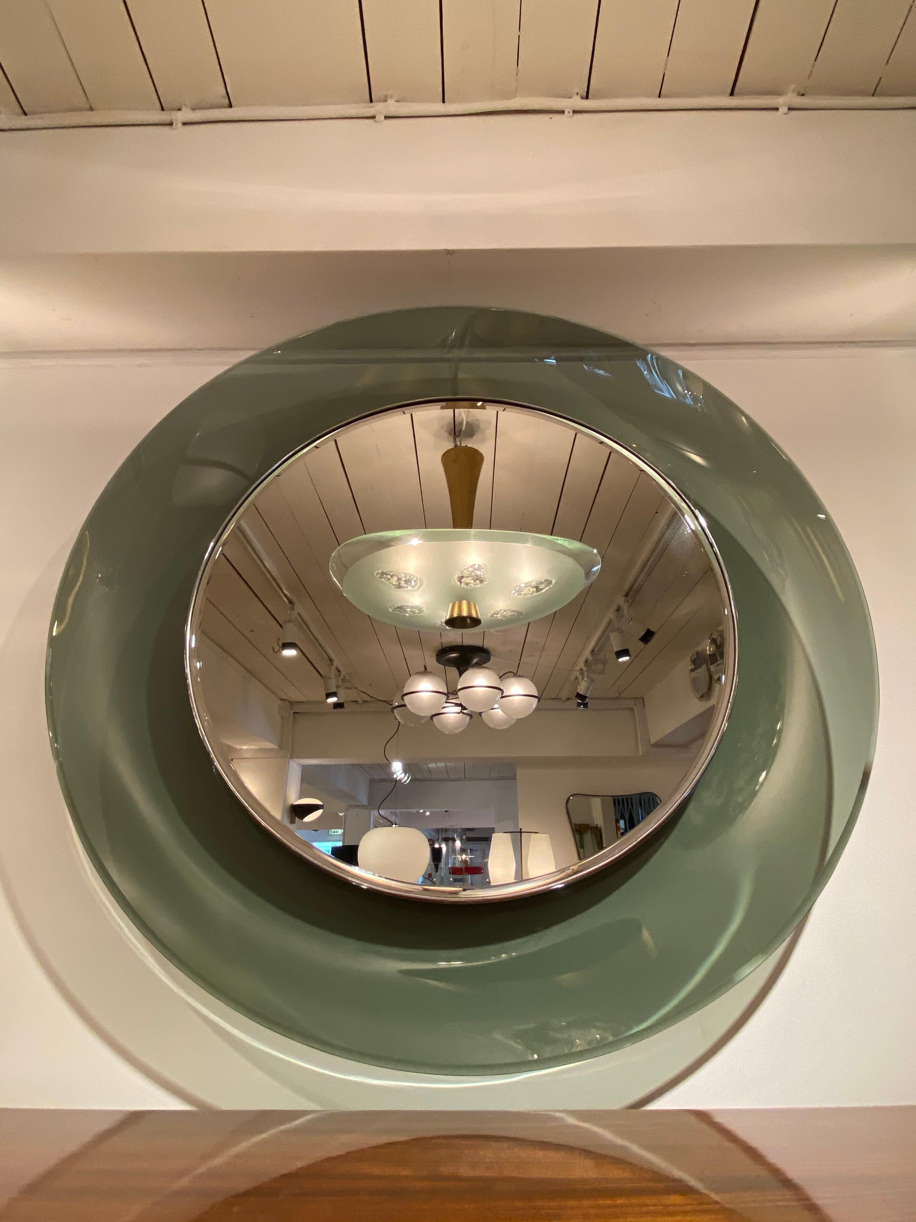 '1669' Model Circular Glass Mirror by Max Ingrand for Fontana Arte, Italy, 1960 For Sale 2