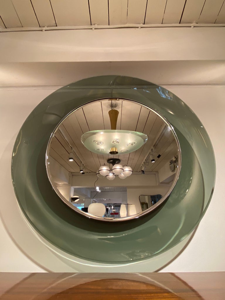 '1669' Model Circular Glass Mirror by Max Ingrand for Fontana Arte, Italy, 1960 For Sale 4