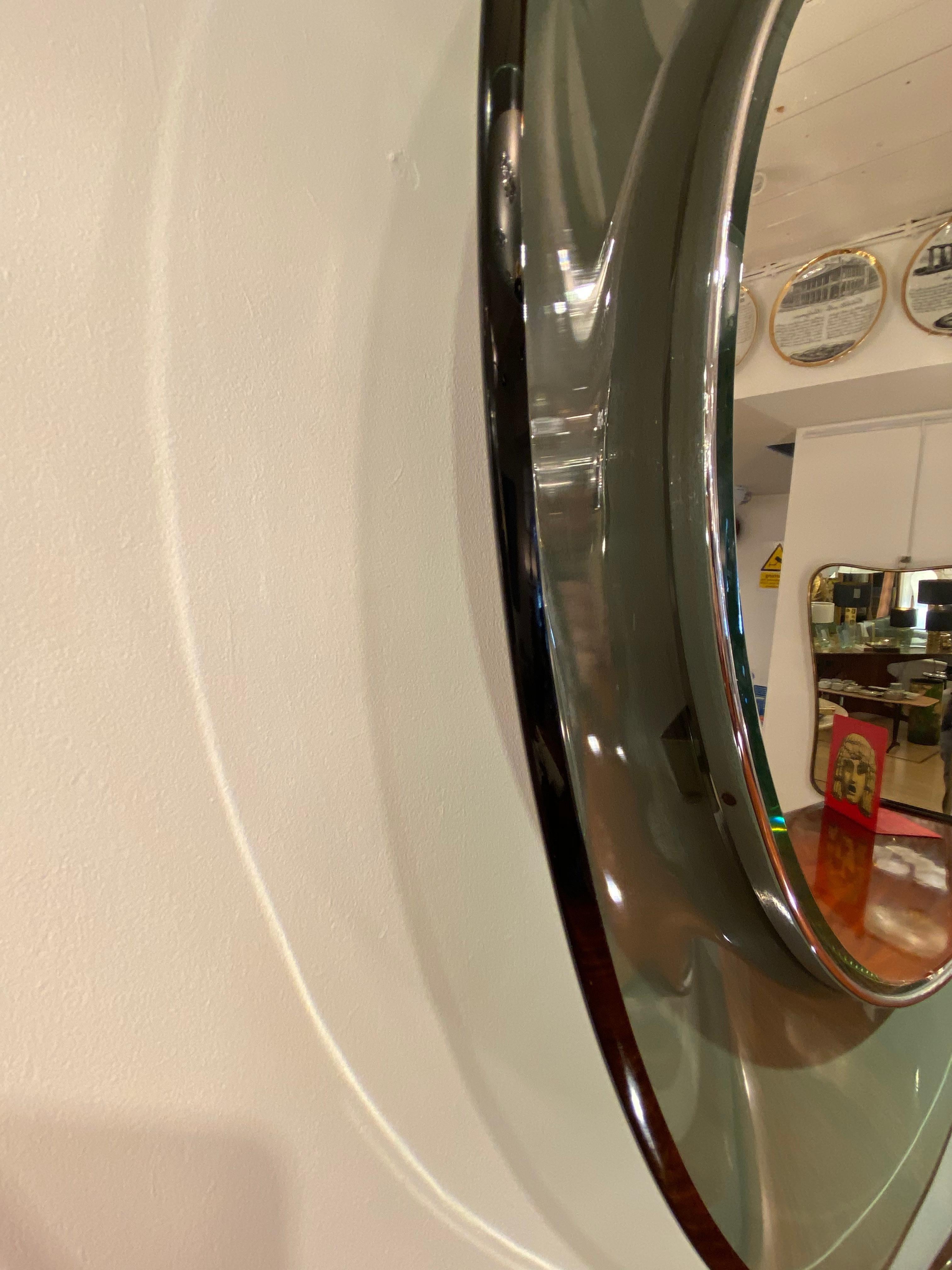 '1669' Model Circular Glass Mirror by Max Ingrand for Fontana Arte, Italy, 1960 For Sale 1