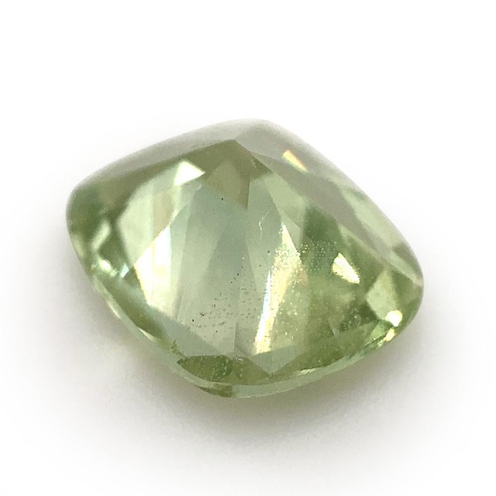 1.66ct Cushion Mint Green Garnet from Merelani, Tanzania In New Condition For Sale In Toronto, Ontario