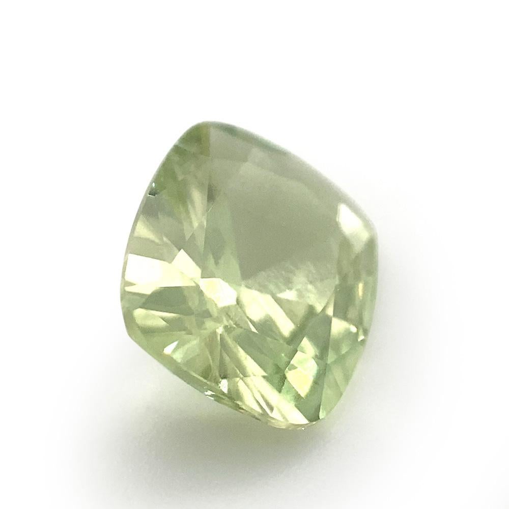 1.66ct Cushion Mint Green Garnet from Merelani, Tanzania For Sale 1