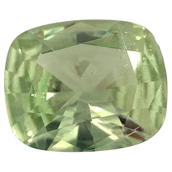 1.66ct Cushion Mint Green Garnet from Merelani, Tanzania