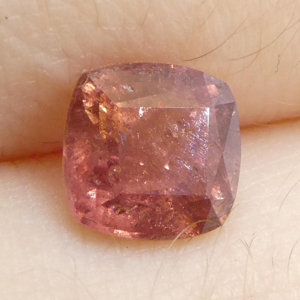 1.66ct Cushion Orange-Pink Padparadscha Sapphire from Tanzania For Sale 7