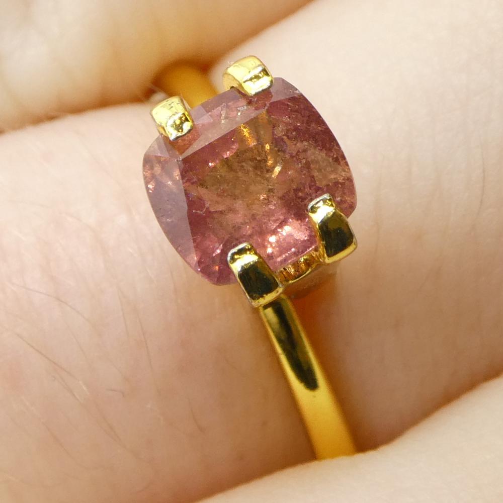 1.66ct Cushion Orange-Pink Padparadscha Sapphire from Tanzania For Sale 8