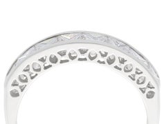 1.66 carat Diamond and Platinum Half Eternity Engagement Ring