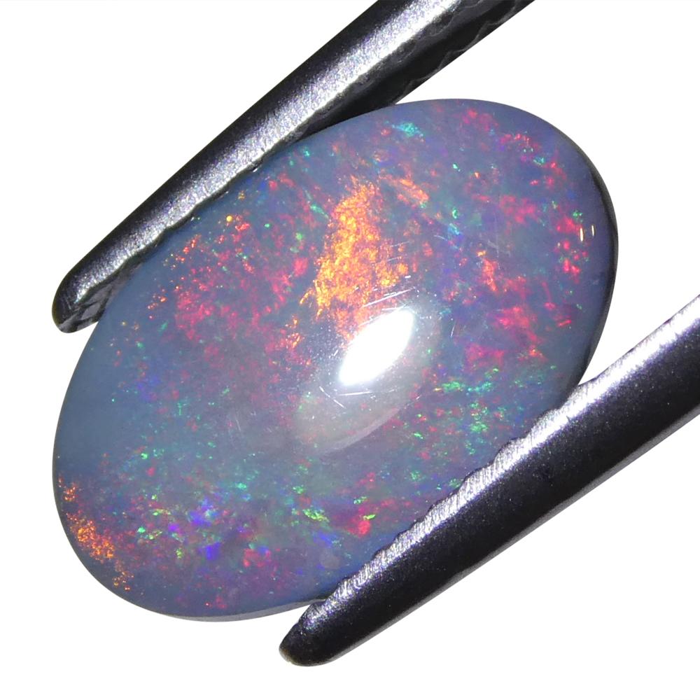 Opale grigio ovale cabochon 1.66ct dall'Australia in vendita 6