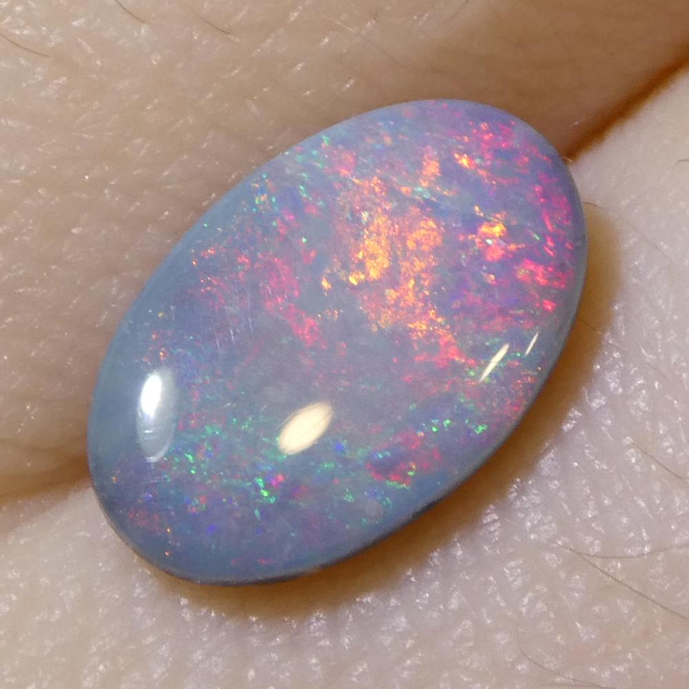 Opale grigio ovale cabochon 1.66ct dall'Australia in vendita 7