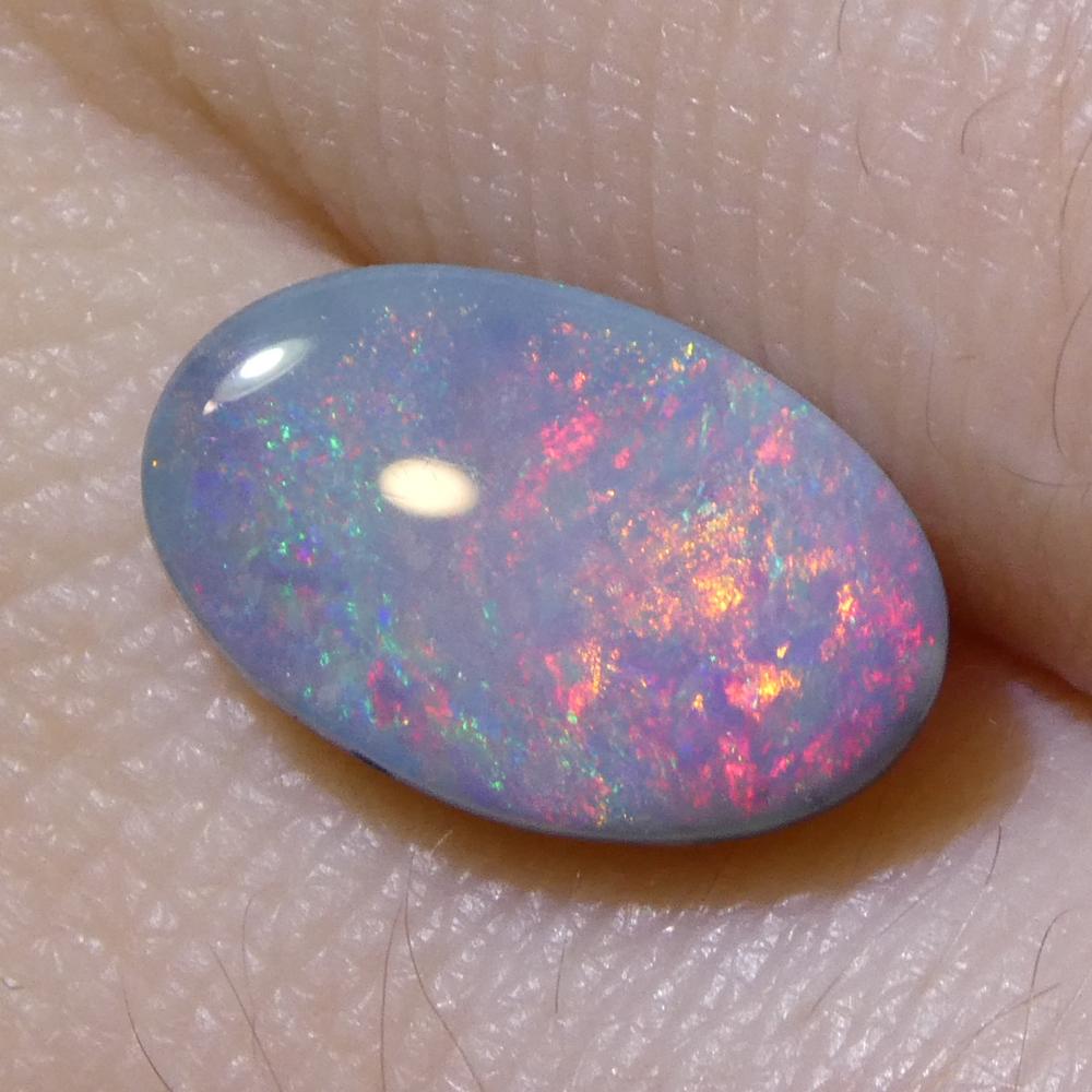 Opale grigio ovale cabochon 1.66ct dall'Australia in vendita 8