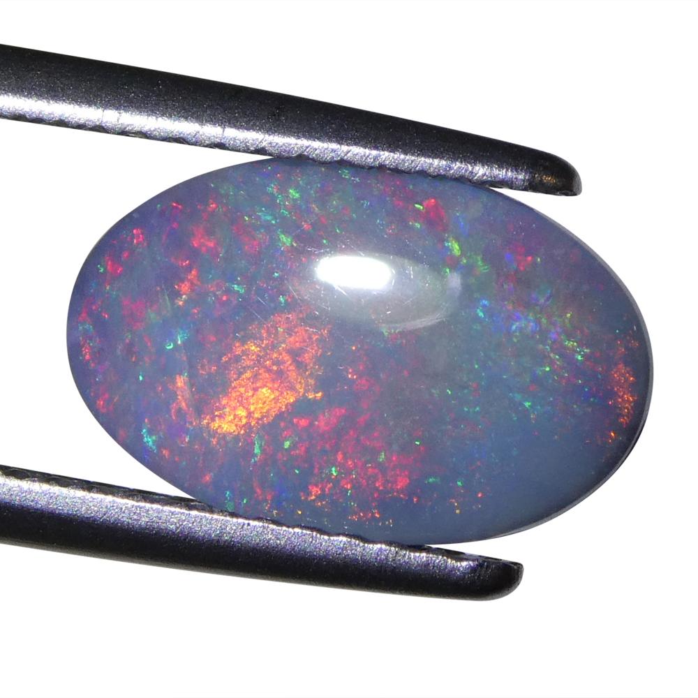Opale grigio ovale cabochon 1.66ct dall'Australia In condizioni Nuovo in vendita a Toronto, Ontario