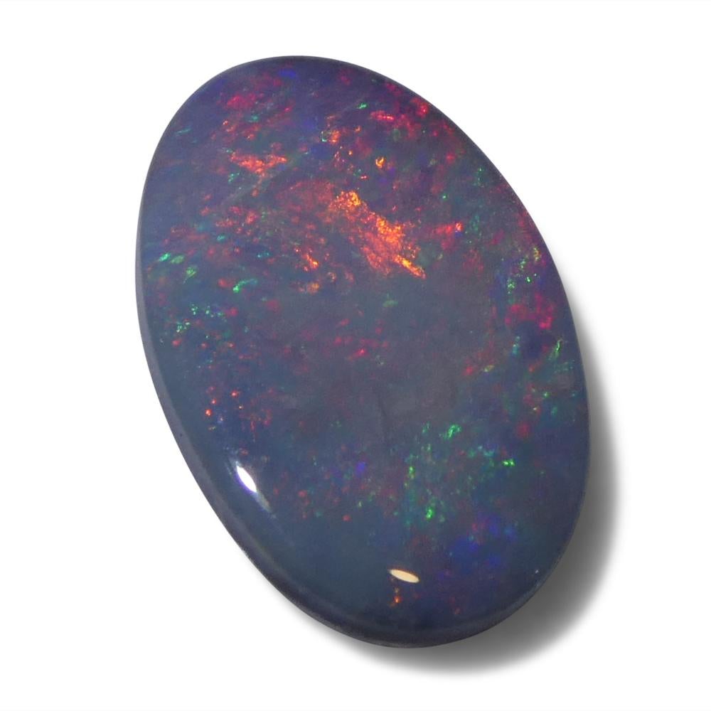 Opale grigio ovale cabochon 1.66ct dall'Australia in vendita 3