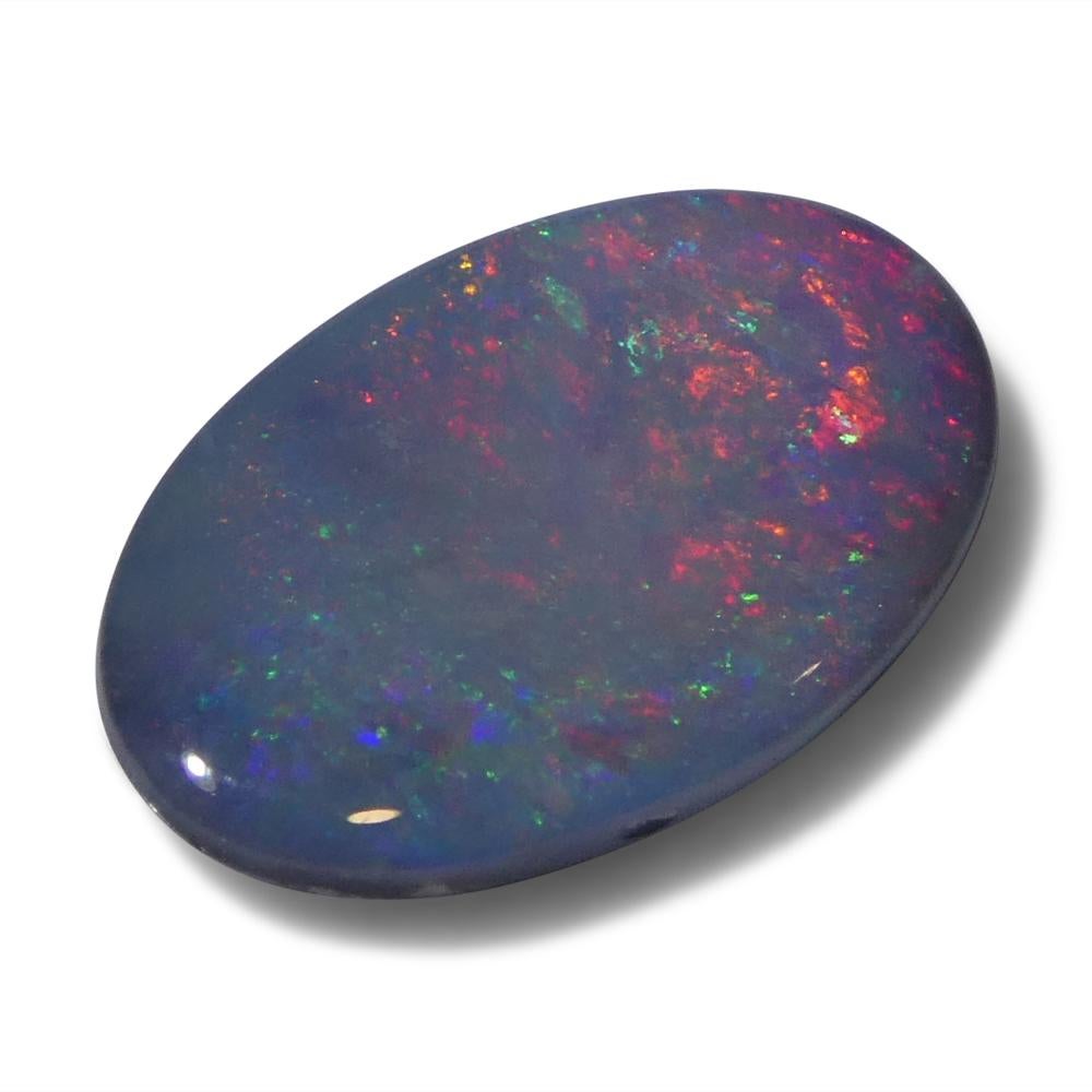 Opale grigio ovale cabochon 1.66ct dall'Australia in vendita 4