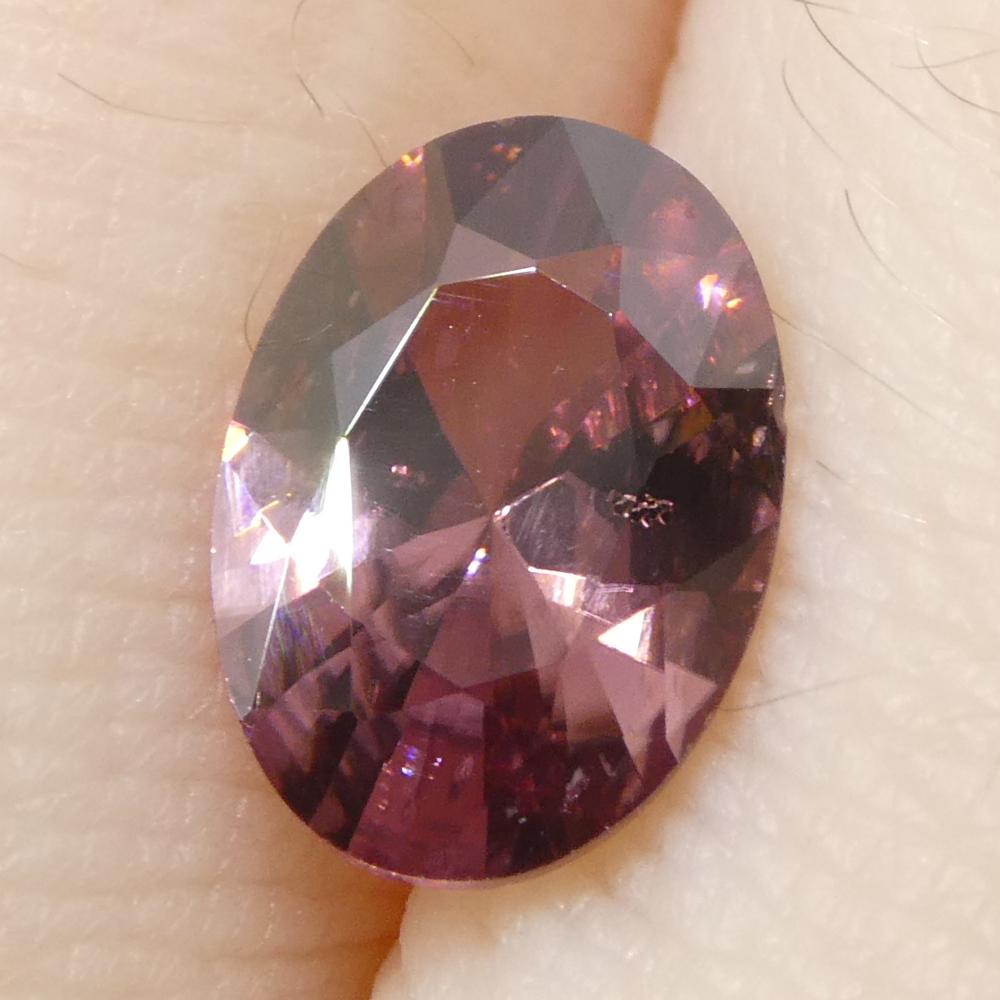 1,66 ct Circón rosa talla brillante maestro ovalado natural extraído de la tierra procedente de Sri Lanka en venta 7