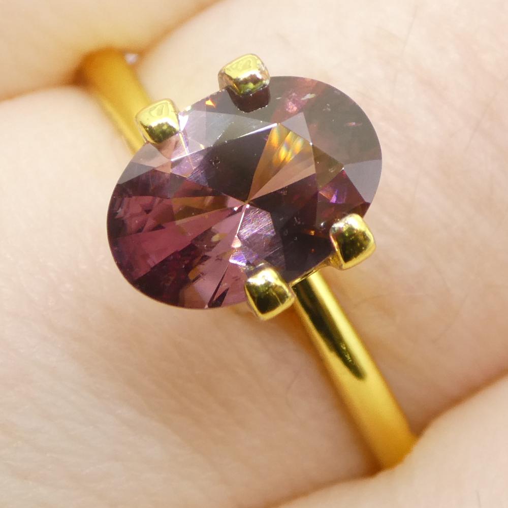 1,66 ct Circón rosa talla brillante maestro ovalado natural extraído de la tierra procedente de Sri Lanka en venta 9