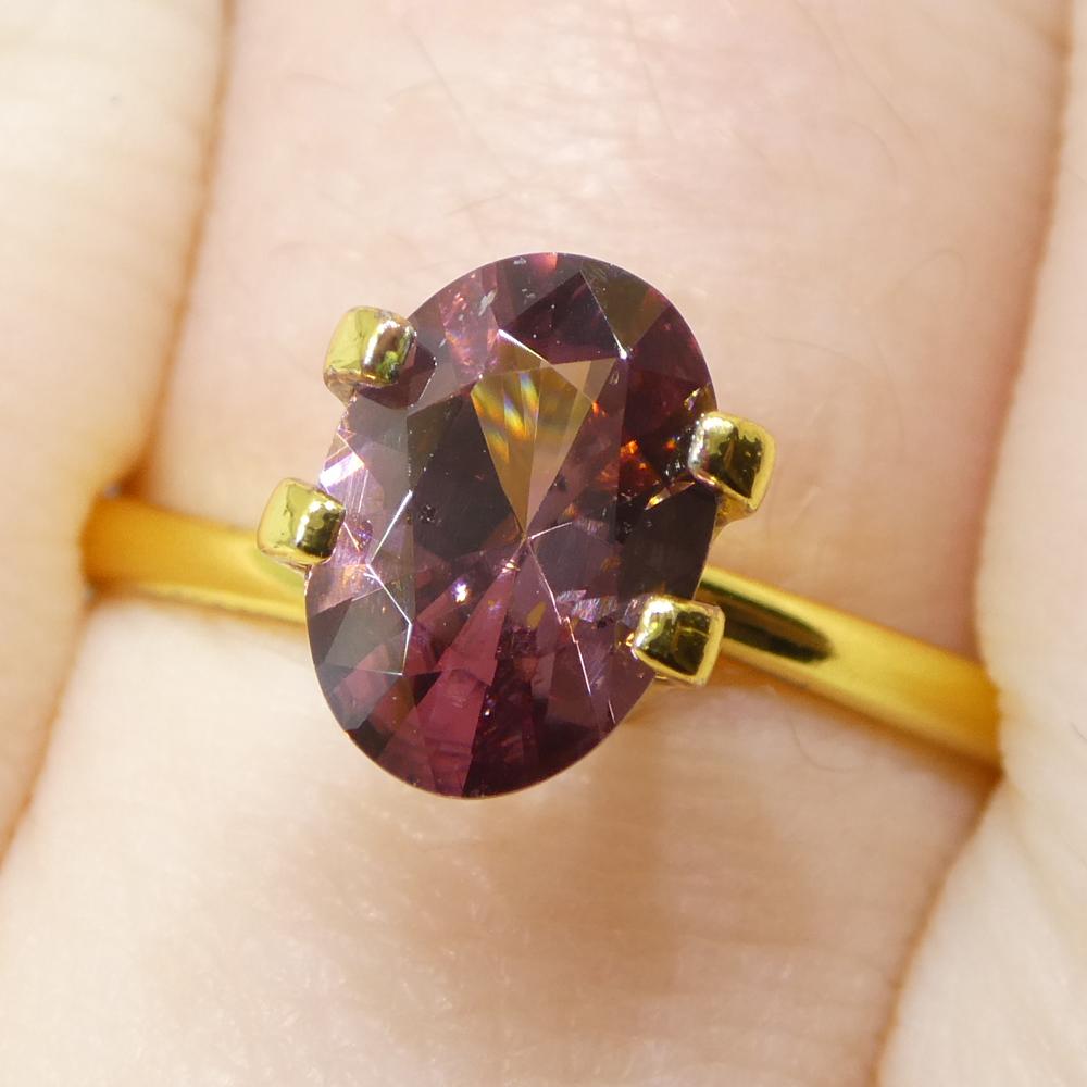 1,66 ct Circón rosa talla brillante maestro ovalado natural extraído de la tierra procedente de Sri Lanka Corte brillante en venta