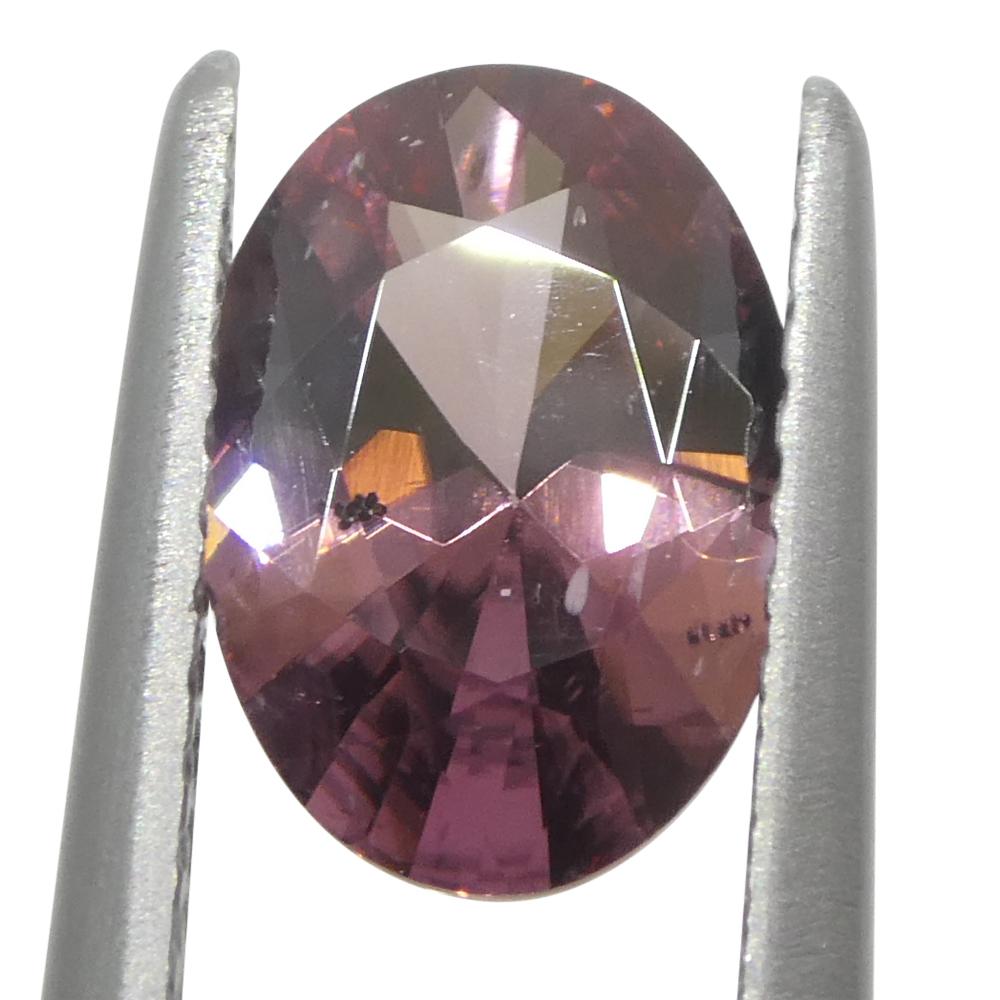 1,66 ct Circón rosa talla brillante maestro ovalado natural extraído de la tierra procedente de Sri Lanka en Nuevo estado para la venta en Toronto, Ontario