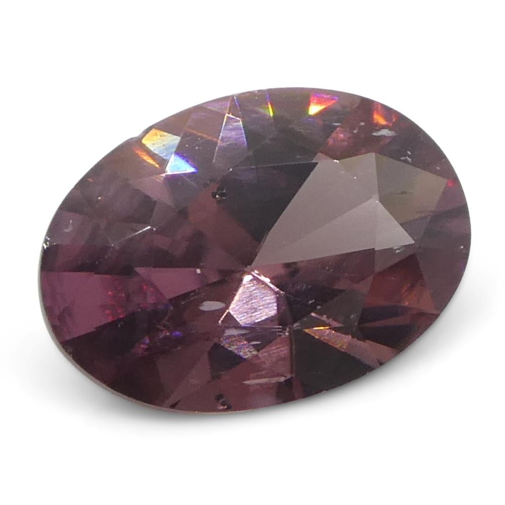 1,66 ct Circón rosa talla brillante maestro ovalado natural extraído de la tierra procedente de Sri Lanka en venta 4