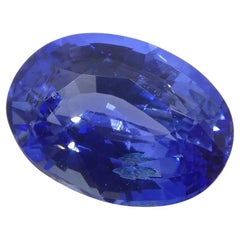 1.66ct Oval Vivid Blue Sapphire GIA Certified Madagascar Unheated