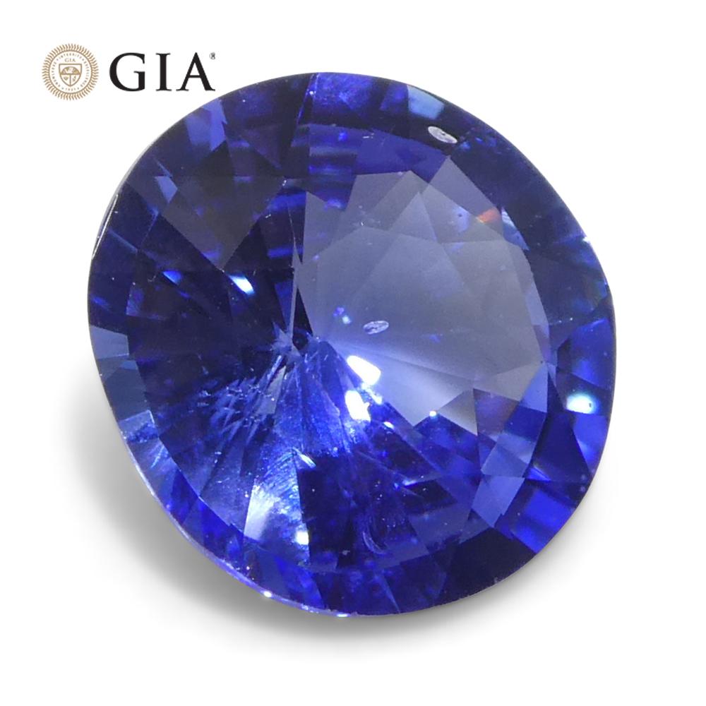 1.66ct Round Blue Sapphire GIA Certified Sri Lanka For Sale 1