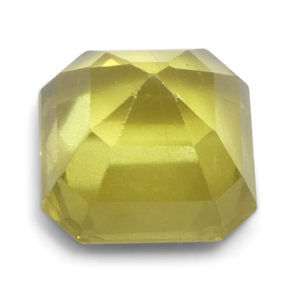 Zafiro amarillo cuadrado/octogonal de Tanzania, sin calentar, 1,66ct en venta 6