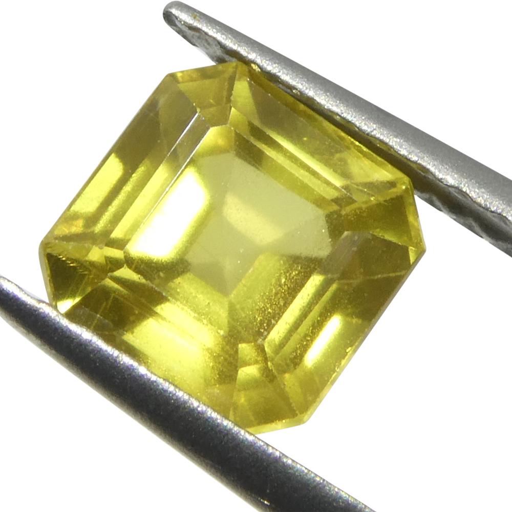Zafiro amarillo cuadrado/octogonal de Tanzania, sin calentar, 1,66ct en Nuevo estado para la venta en Toronto, Ontario