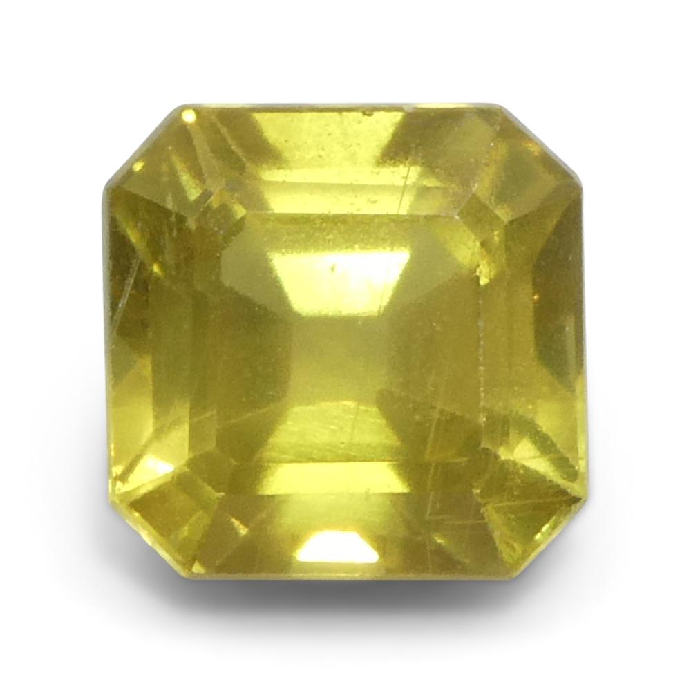 Zafiro amarillo cuadrado/octogonal de Tanzania, sin calentar, 1,66ct en venta 2