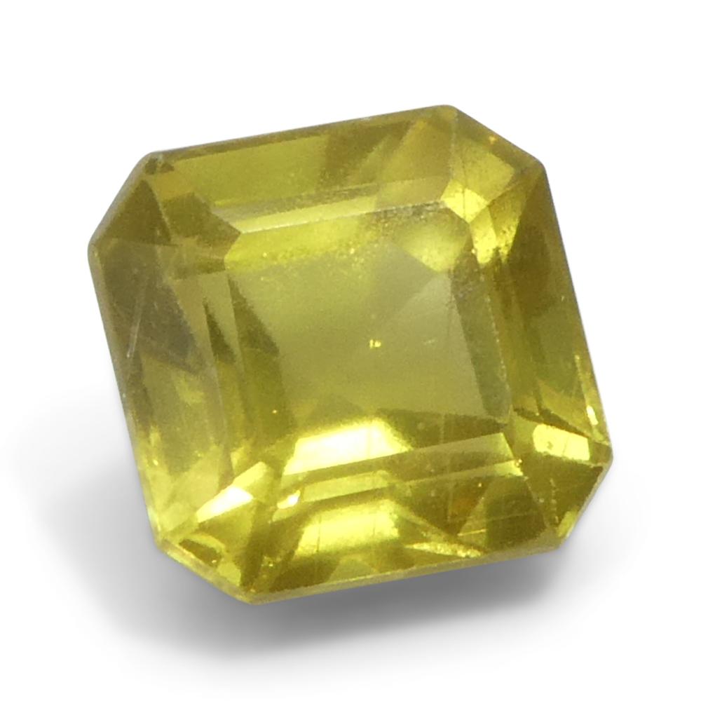 Zafiro amarillo cuadrado/octogonal de Tanzania, sin calentar, 1,66ct en venta 3