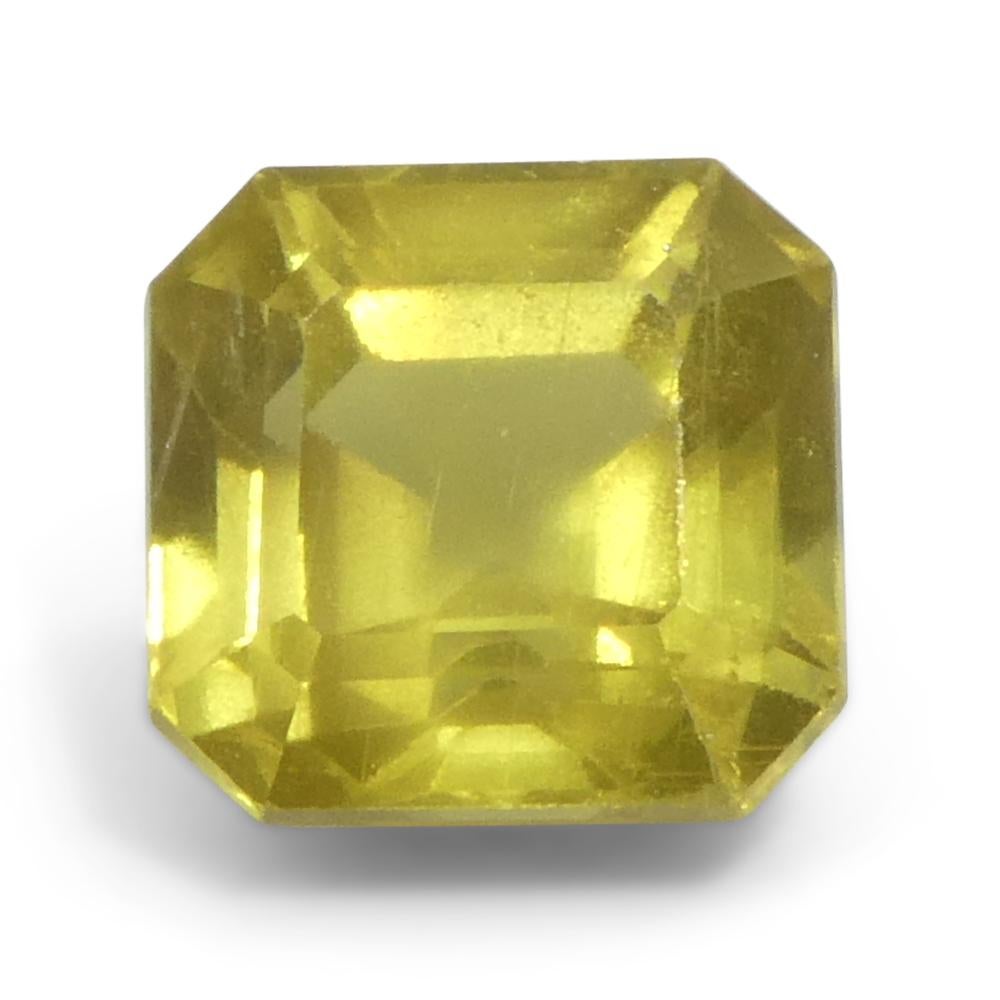Zafiro amarillo cuadrado/octogonal de Tanzania, sin calentar, 1,66ct en venta 5