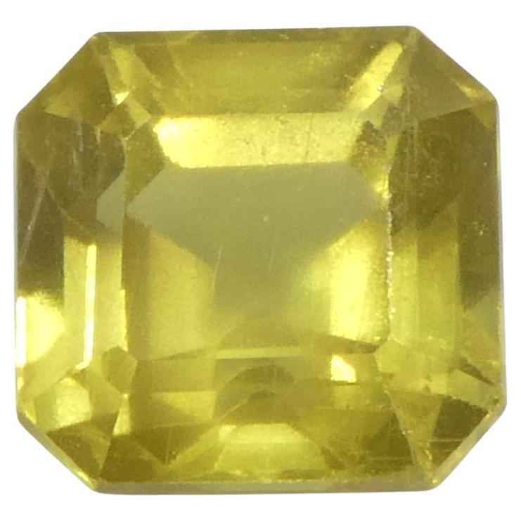 1.66ct Square/Octagonal Yellow Sapphire from Tanzania, Unheated