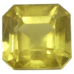 1.66 Karat quadratischer/Octagonal gelber Saphir aus Tansania, unerhitzt