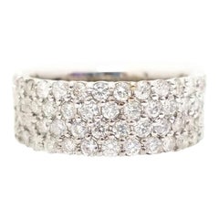 1.67 Carat Diamond Band 14 Karat White Gold