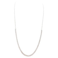1.67 Carat Diamond Mini Tennis Necklace 14 Karat White Gold 18'' (Collier de tennis mini diamant)